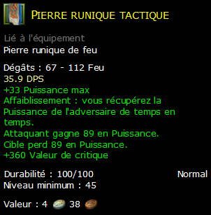 Pierre runique tactique