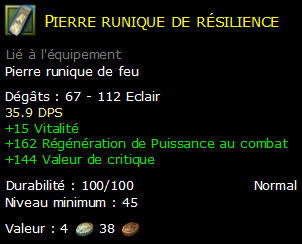 Pierre runique de résilience