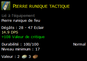 Pierre runique tactique