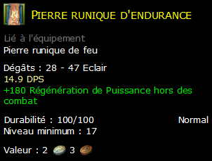 Pierre runique d'endurance