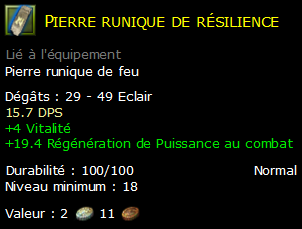 Pierre runique de résilience