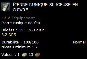 Pierre runique siliceuse en cuivre