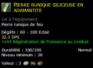 Pierre runique siliceuse en adamantite