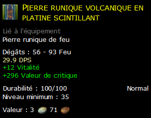 Pierre runique volcanique en platine scintillant