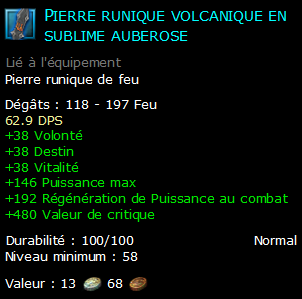 Pierre runique volcanique en sublime auberose