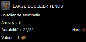 Large bouclier fendu