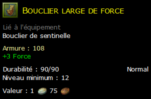 Bouclier large de force