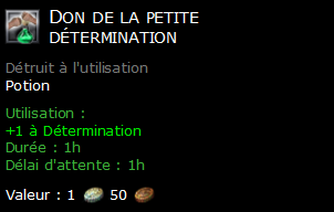 Don de la petite détermination