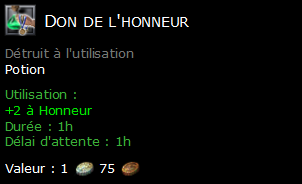 Don de l'honneur