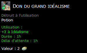 Don du grand idéalisme