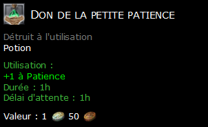 Don de la petite patience