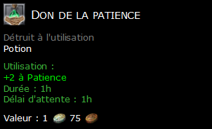 Don de la patience