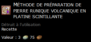 Méthode de préparation de pierre runique volcanique en platine scintillante