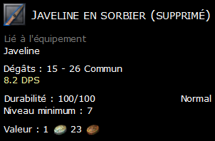 Javeline en sorbier (supprimé)