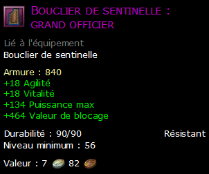 Bouclier de sentinelle : grand officier