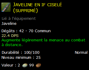 Javeline en if ciselé (supprimé)