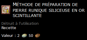 Méthode de préparation de pierre runique siliceuse en or scintillante