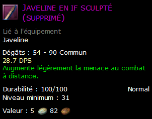 Javeline en if sculpté (supprimé)