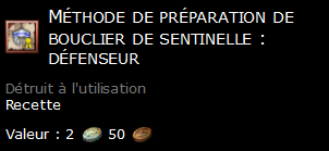 Méthode de préparation de bouclier de sentinelle : défenseur