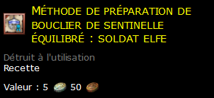 Méthode de préparation de bouclier de sentinelle équilibré : soldat elfe