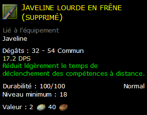 Javeline lourde en frêne (supprimé)