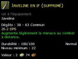 Javeline en if (supprimé)