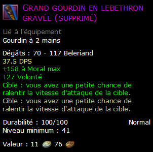 Grand gourdin en lebethron gravée (supprimé)