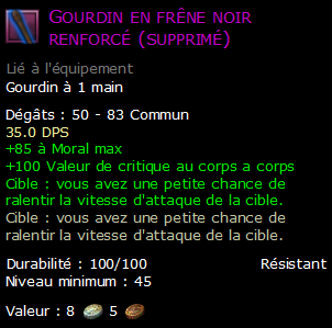 Gourdin en frêne noir renforcé (supprimé)