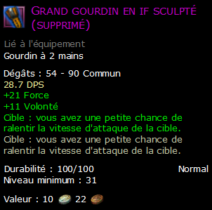 Grand gourdin en if sculpté (supprimé)