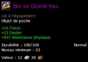 Bec du Destin poli