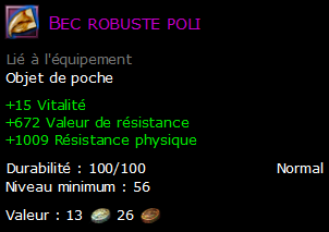 Bec robuste poli