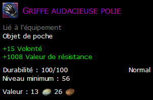 Griffe audacieuse polie