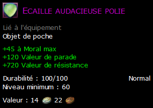 Ecaille audacieuse polie