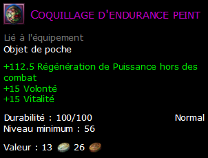 Coquillage d'endurance peint