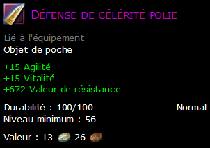 Défense de célérité polie