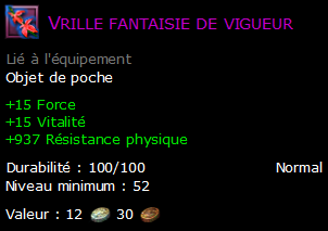 Vrille fantaisie de vigueur