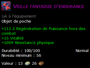 Vrille fantaisie d'endurance