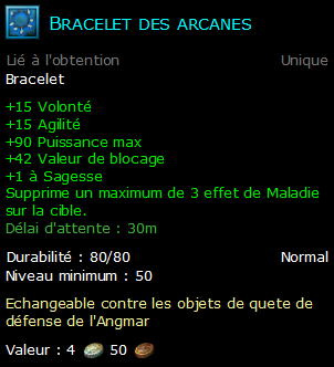 Bracelet des arcanes