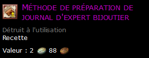 Méthode de préparation de journal d'expert bijoutier