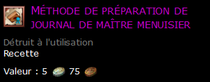 Méthode de préparation de journal de maître menuisier