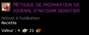 Méthode de préparation de journal d'artisan bijoutier