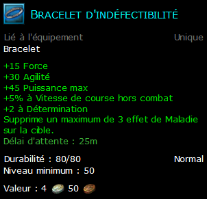 Bracelet d'indéfectibilité