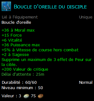 Boucle d'oreille du disciple