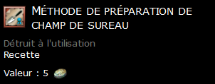 Méthode de préparation de champ de sureau