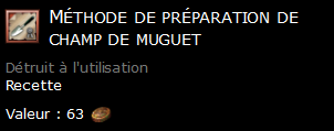 Méthode de préparation de champ de muguet