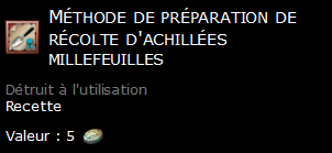 Méthode de préparation de récolte d'achillées millefeuilles