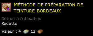 Méthode de préparation de teinture bordeaux