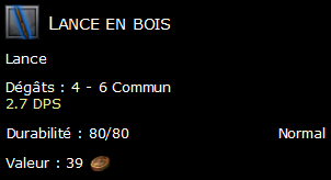 Lance en bois