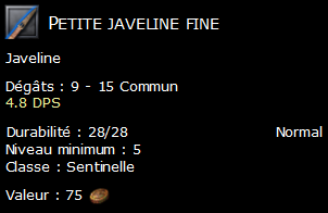 Petite javeline fine