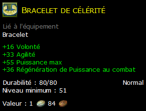 Bracelet de célérité